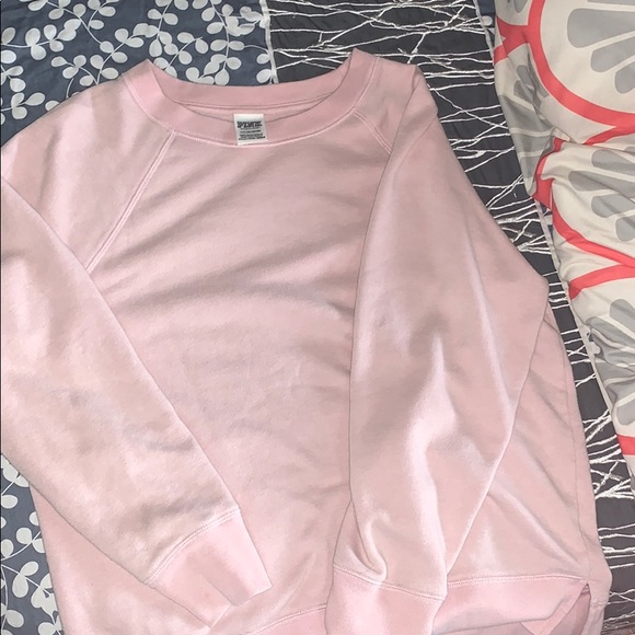 pink oversized crew neck